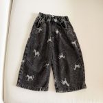 【80-150cm】パンツ キッズ ワイドデニム ゆったり シルエット - 画像 (12)