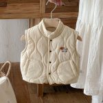 【73-100cm】ベスト 女の子 ベビー 厚手 キルティング - 画像 (8)