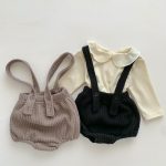 【66-100cm】トップスorサロペット ベビー 可愛い 無地