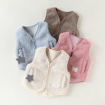 【80-110cm】ベスト キッズ 暖かい もこもこ - 画像 (3)