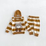 【73-100cm】セットアップ ベビー 可愛い クマ ボーダー - 画像 (3)