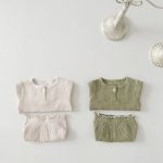 【66-90cm】セットアップ ベビー ナチュラル リブ - 画像 (10)