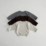 【73-100cm】セーター ベビー 無地 ファッション - 画像 (2)
