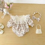 【66-130cm】 ロンパースorワンピース 女の子 姉妹服 プリンセス 総柄 - 画像 (12)