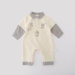 【66-90cm】ロンパース ベビー レイヤード ドッグ柄 - 画像 (4)