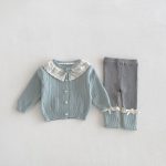 【73-100cm】カーディガン&レギンス 女の子 蝶結び ニット - 画像 (4)