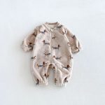 【66-90cm】ロンパース ベビー ドッグ柄 もこもこ - 画像 (5)