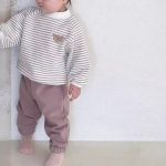 【73-100cm】トップスorパンツ ベビー クマ柄 ボーダー 無地 - 画像 (7)