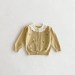 【66-100cm】カーディガン ベビー フラワー セーター - 画像 (6)