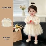 【73-120cm】ワンピース 女の子 ふわふわ メッシュ - 画像 (4)