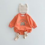 【66-90cm】ロンパース ベビー クマ柄 プリント - 画像 (3)