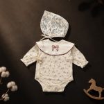 【52-73cm】ロンパース ベビー フラワー柄 シンプル - 画像 (3)