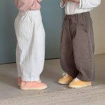 【80-150cm】パンツ 女の子 ワイドカーブ ゆったり シルエット - 画像 (9)