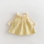 【80-130cm】ワンピース 女の子 暖かい キイロ - 画像 (4)