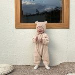 【66-90cm】ロンパース ベビー ナチュラル リブ 暖かい - 画像 (7)