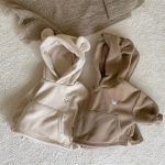 【66-100cm】パーカーorタイツ ベビー くま耳フード
