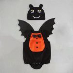 【70-100cm】ロンパース ベビー 帽子付け ハロウィン コウモリ - 画像 (3)