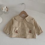 【73-100cm】カーディガン 女の子 クマ ポケット - 画像 (3)