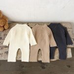 【66-90cm】ロンパース ベビー 暖かい 無地 - 画像 (9)