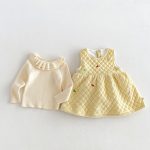 【80-130cm】ワンピース 女の子 暖かい キイロ - 画像 (3)