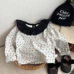 【66-90cm】長袖Ｔシャツorサロペット ベビー 可愛い フリル - 画像 (6)