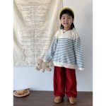 【80-130cm】セーター 女の子 ミックスカラー ニット ゆったり - 画像 (6)