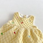 【80-130cm】ワンピース 女の子 暖かい キイロ - 画像 (8)
