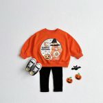 【90-140cm】トレーナー ベビー ハロウィン カートゥーン クマプリント - 画像 (8)
