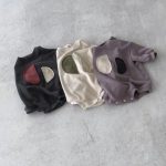 【66-90cm】ロンパース ベビー 月柄 レトロ - 画像 (3)