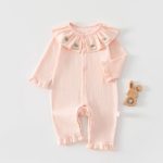 【59-80cm】ロンパース ベビー フリル チェリー襟 - 画像 (4)