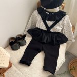 【66-90cm】長袖Ｔシャツorサロペット ベビー 可愛い フリル - 画像 (10)