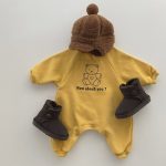 【66-90cm】ロンパース ベビーくま柄 長袖 スウェット - 画像 (11)