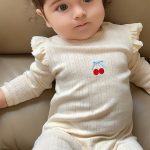 【66-90cm】オールインワン ベビー ハートロゴ フリル - 画像 (7)