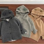 【73-110cm】カーディガン キッズ フード付き ニット - 画像 (12)