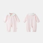 【66-90cm】カバーオール ベビー ラウンドネック ジャカード - 画像 (4)