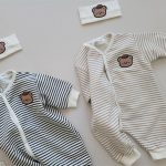 【66-90cm】オールインワン ベビー クマ柄 ボーダー - 画像 (5)