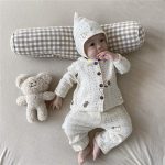 【73-90cm】セットアップ ベビー 梨柄 ワッフル - 画像 (5)