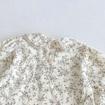 【80-130cm】トップスorワンピース 女の子 小花柄 フリル カラー - 画像 (9)