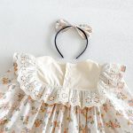 【66-130cm】 ロンパースorワンピース 女の子 姉妹服 プリンセス 総柄 - 画像 (17)