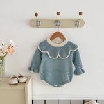 【66-90cm】ロンパース ベビー フリル ニット 可愛い - 画像 (9)