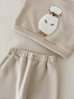 【66-100cm】スウェット＋パンツ 2点セット ベビー ひつじ刺繍 - 画像 (9)