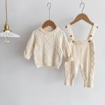 【66-90cm】サロペットorセーター ベビー ケーブル編み ニット - 画像 (6)