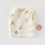 【66-90cm】ベスト ベビー 暖かい クマプリント - 画像 (3)