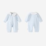【66-90cm】カバーオール ベビー ラウンドネック ジャカード - 画像 (3)