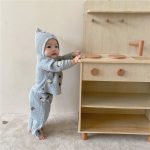 【73-90cm】セットアップ ベビー 梨柄 ワッフル - 画像 (11)