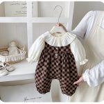 【66-90cm】セットアップ ベビー チェック パフスリープ - 画像 (6)