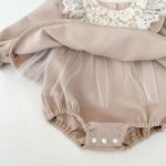 【66-90cm】ロンパース ベビー フリル襟 長袖 ワンピース風 - 画像 (15)