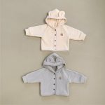 【73-100cm】アウター ベビー クマ 帽子付き