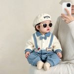 【66-100cm】ロンパース ベビー 可愛い レイヤード - 画像 (5)