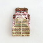 【80-130cm】ベスト 女の子 もこもこ 花柄 レトロ - 画像 (19)